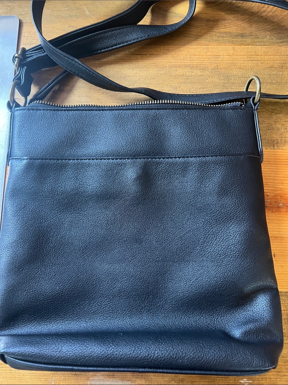 Style & Co. Black Crossbody Bag with Front Zip Pocket - Picture 5 of 5